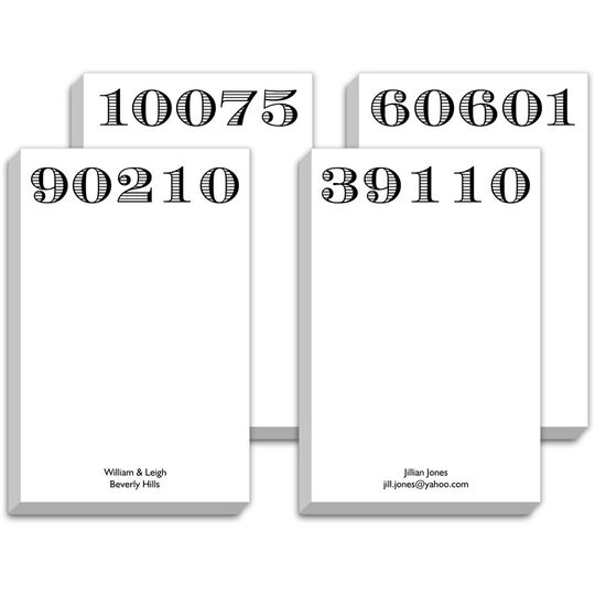 Big Zip Code Chunky Notepads